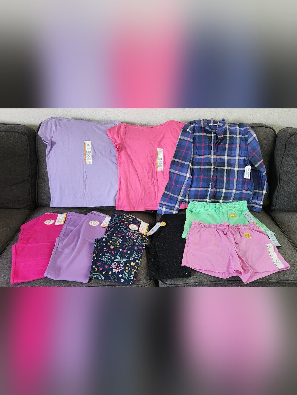 NWT Cat & Jack Wonder Nation Old Navy Girls Sz 10 L Tops Leggings Shorts Bundle